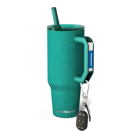Thicc Buddy 40oz | Teal Glitz
